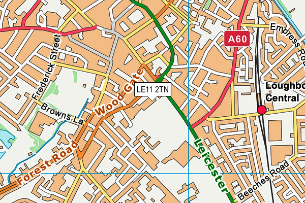 LE11 2TN map - OS VectorMap District (Ordnance Survey)