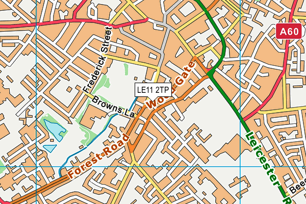 LE11 2TP map - OS VectorMap District (Ordnance Survey)