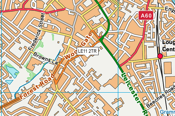 LE11 2TR map - OS VectorMap District (Ordnance Survey)