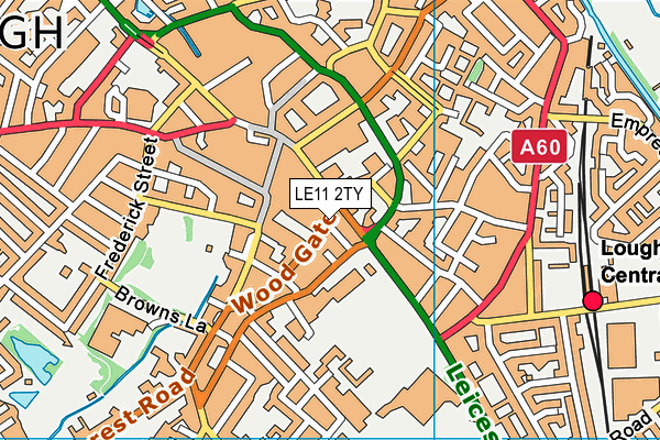 LE11 2TY map - OS VectorMap District (Ordnance Survey)