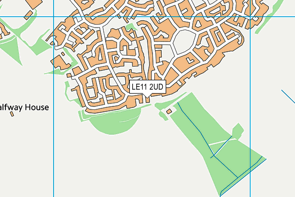 LE11 2UD map - OS VectorMap District (Ordnance Survey)