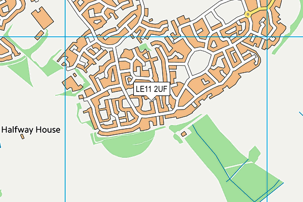 LE11 2UF map - OS VectorMap District (Ordnance Survey)