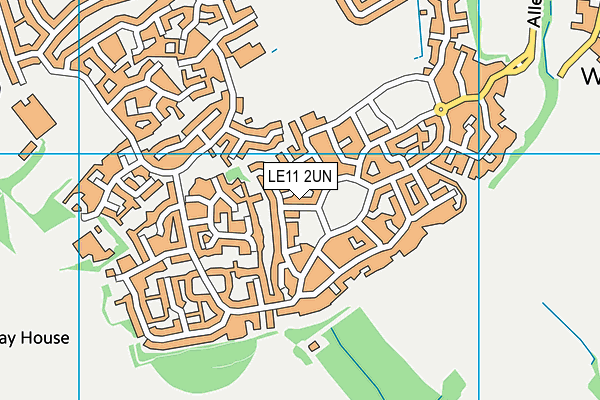 LE11 2UN map - OS VectorMap District (Ordnance Survey)