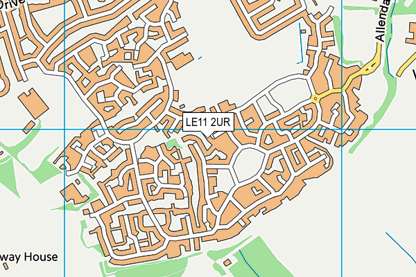 LE11 2UR map - OS VectorMap District (Ordnance Survey)