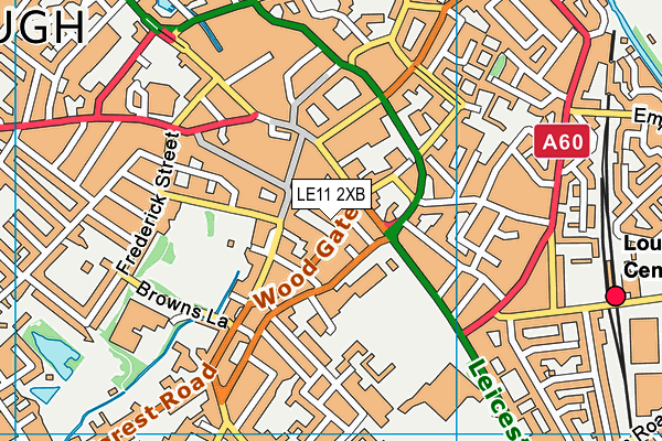 LE11 2XB map - OS VectorMap District (Ordnance Survey)