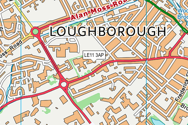 LE11 3AP map - OS VectorMap District (Ordnance Survey)