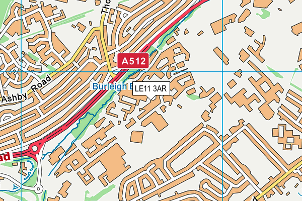 LE11 3AR map - OS VectorMap District (Ordnance Survey)