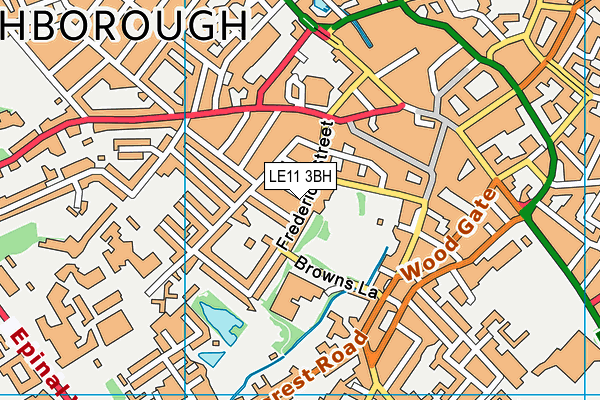 LE11 3BH map - OS VectorMap District (Ordnance Survey)