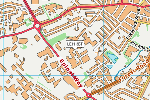 LE11 3BT map - OS VectorMap District (Ordnance Survey)