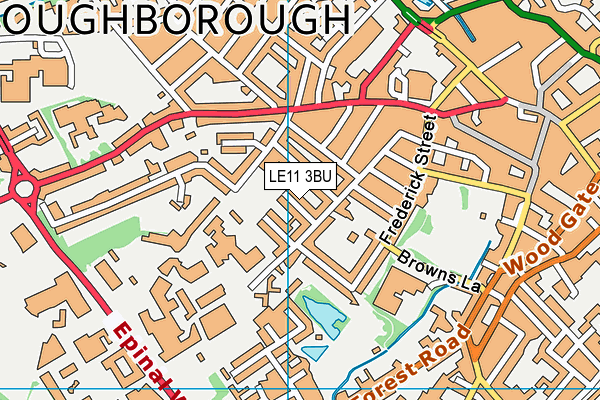 LE11 3BU map - OS VectorMap District (Ordnance Survey)