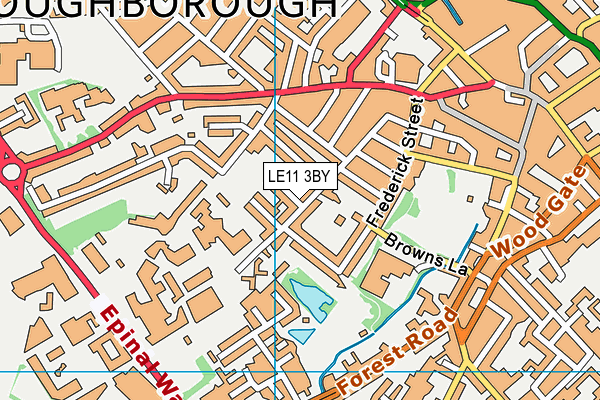 LE11 3BY map - OS VectorMap District (Ordnance Survey)
