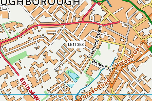 LE11 3BZ map - OS VectorMap District (Ordnance Survey)