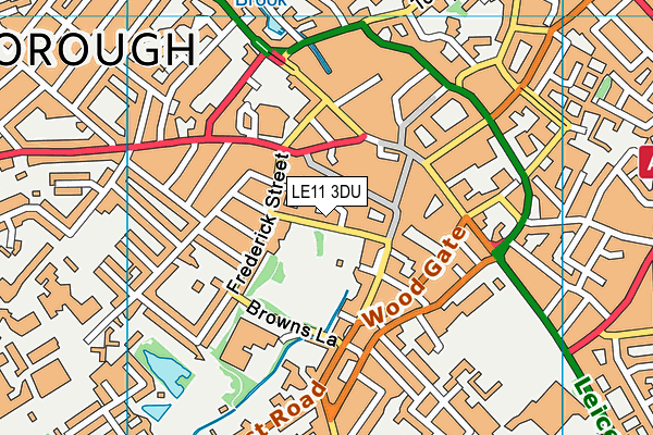 LE11 3DU map - OS VectorMap District (Ordnance Survey)