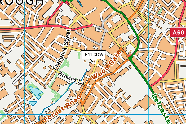 LE11 3DW map - OS VectorMap District (Ordnance Survey)
