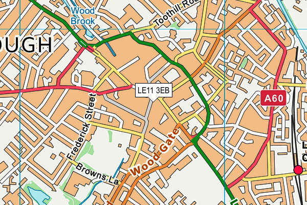 LE11 3EB map - OS VectorMap District (Ordnance Survey)