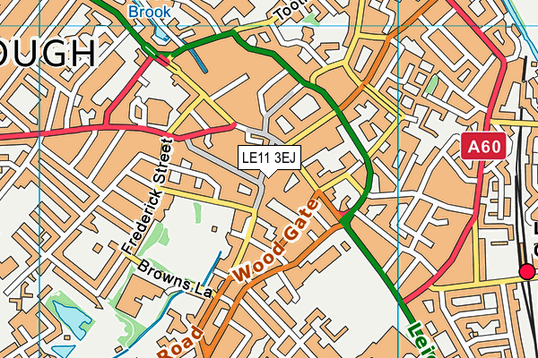 LE11 3EJ map - OS VectorMap District (Ordnance Survey)