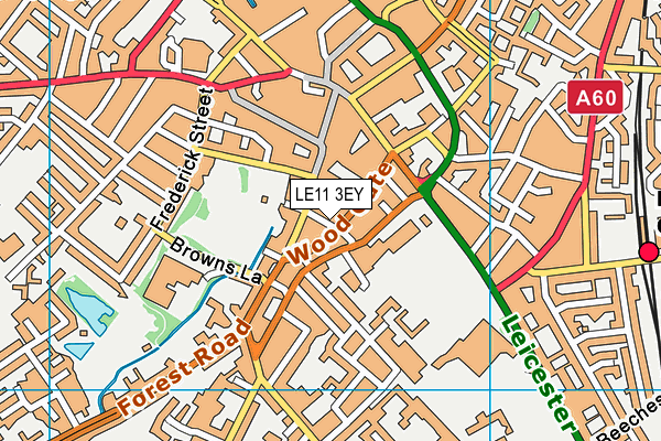 LE11 3EY map - OS VectorMap District (Ordnance Survey)