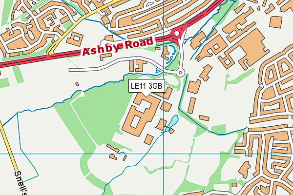 LE11 3GB map - OS VectorMap District (Ordnance Survey)