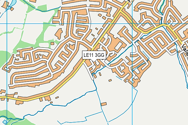 LE11 3GG map - OS VectorMap District (Ordnance Survey)