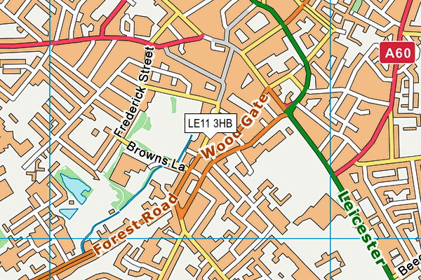 LE11 3HB map - OS VectorMap District (Ordnance Survey)