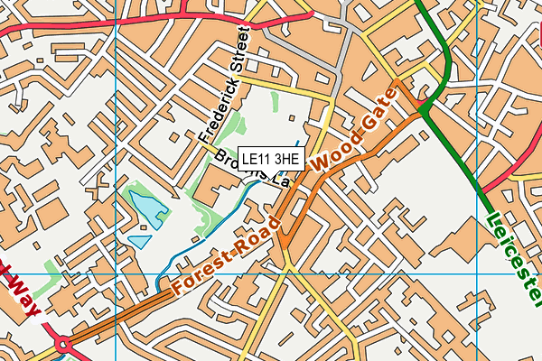 Loughborough Leisure Centre map (LE11 3HE) - OS VectorMap District (Ordnance Survey)