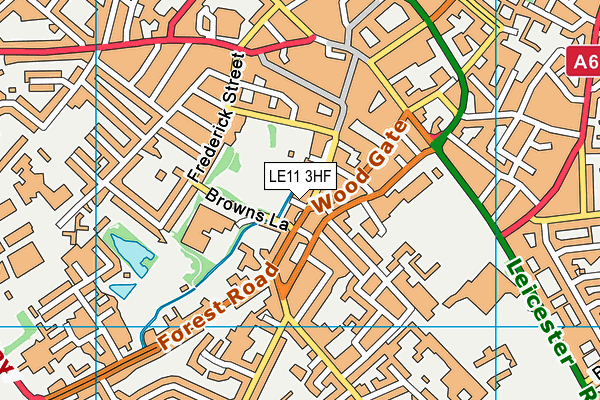 LE11 3HF map - OS VectorMap District (Ordnance Survey)