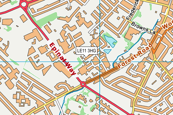 LE11 3HG map - OS VectorMap District (Ordnance Survey)