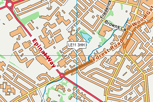 LE11 3HH map - OS VectorMap District (Ordnance Survey)