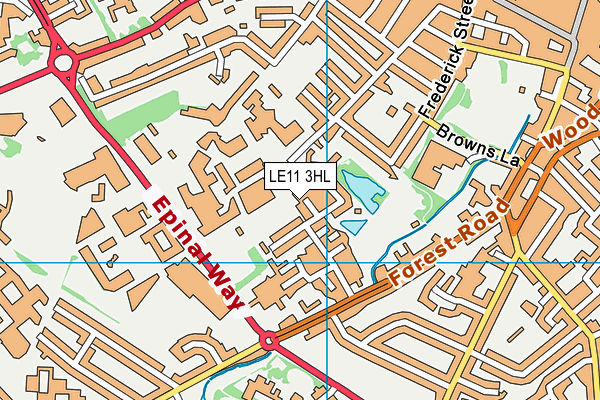 LE11 3HL map - OS VectorMap District (Ordnance Survey)