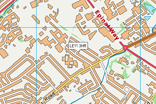 LE11 3HR map - OS VectorMap District (Ordnance Survey)