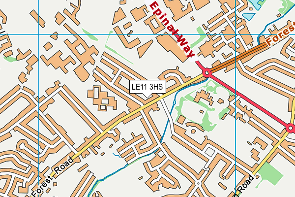 LE11 3HS map - OS VectorMap District (Ordnance Survey)