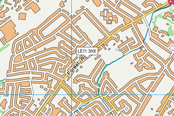 LE11 3HX map - OS VectorMap District (Ordnance Survey)