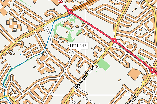 LE11 3HZ map - OS VectorMap District (Ordnance Survey)