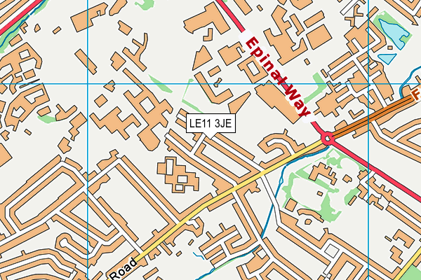 LE11 3JE map - OS VectorMap District (Ordnance Survey)