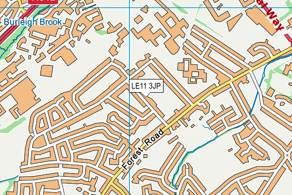 LE11 3JP map - OS VectorMap District (Ordnance Survey)