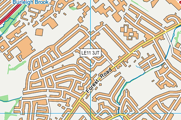 LE11 3JT map - OS VectorMap District (Ordnance Survey)