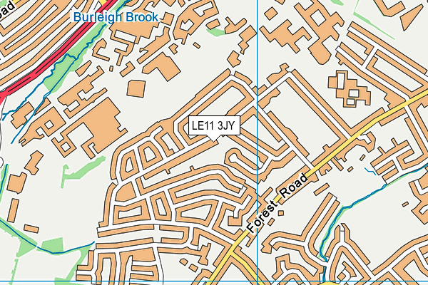 LE11 3JY map - OS VectorMap District (Ordnance Survey)