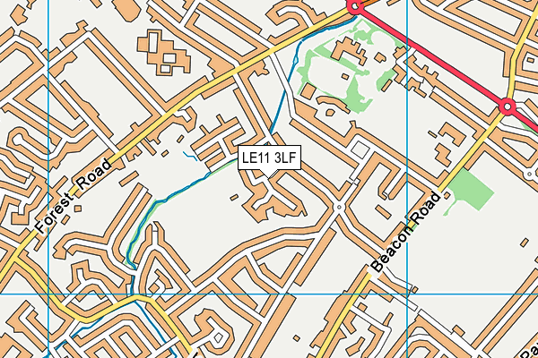 LE11 3LF map - OS VectorMap District (Ordnance Survey)