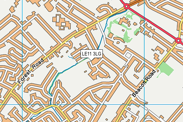 LE11 3LG map - OS VectorMap District (Ordnance Survey)