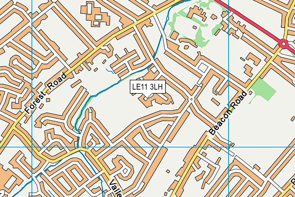 Lodge Farm Sports Ground map (LE11 3LH) - OS VectorMap District (Ordnance Survey)