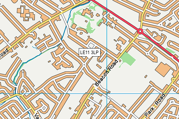 LE11 3LP map - OS VectorMap District (Ordnance Survey)