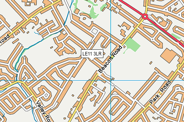 LE11 3LR map - OS VectorMap District (Ordnance Survey)