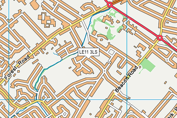 LE11 3LS map - OS VectorMap District (Ordnance Survey)