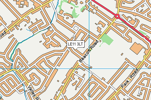 LE11 3LT map - OS VectorMap District (Ordnance Survey)
