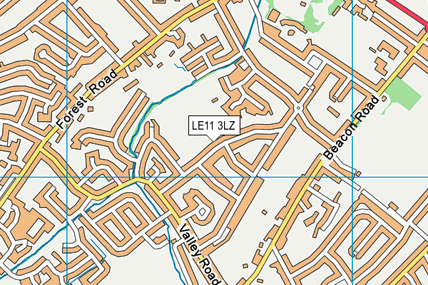 LE11 3LZ map - OS VectorMap District (Ordnance Survey)