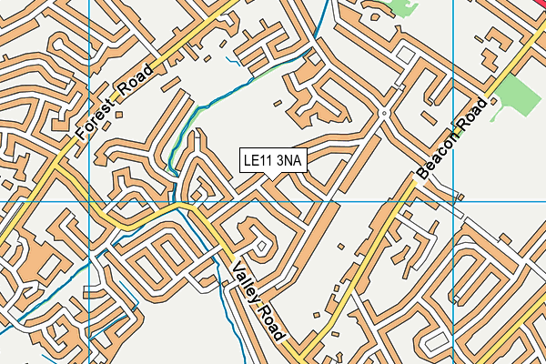 LE11 3NA map - OS VectorMap District (Ordnance Survey)