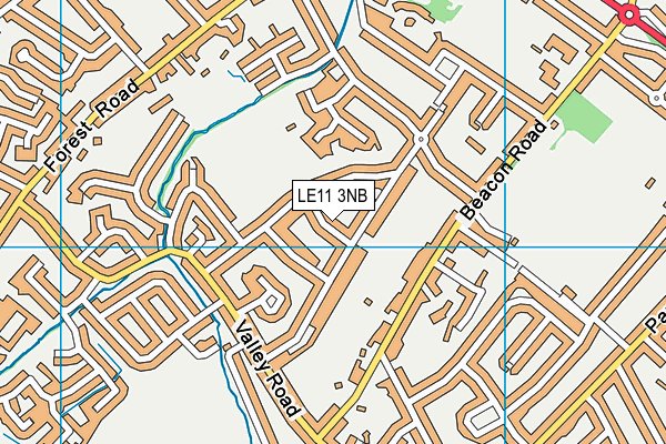 LE11 3NB map - OS VectorMap District (Ordnance Survey)