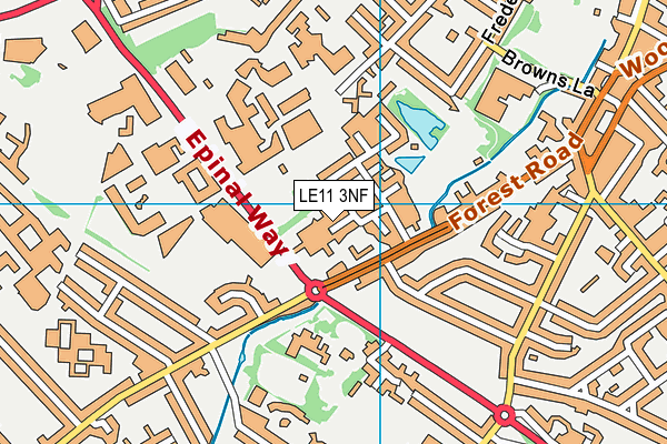LE11 3NF map - OS VectorMap District (Ordnance Survey)