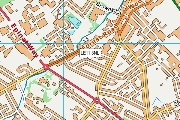 LE11 3NL map - OS VectorMap District (Ordnance Survey)