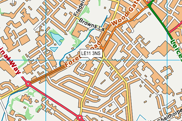 LE11 3NS map - OS VectorMap District (Ordnance Survey)